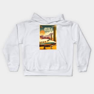 America Plane Vintage Travel Art Poster Kids Hoodie